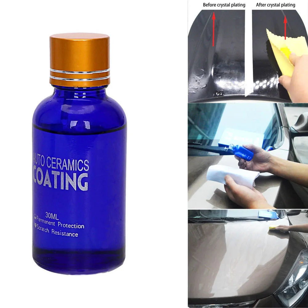 30ml bottle of anti-scratch super hydrophobic glass coating liquid ceramic coat for car paint protection