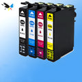 Four compatible ink cartridges for Epson Expression Home XP: black T2991XL 15ml, cyan T2992XL, magenta T2993XL and yellow T2994XL 13ml each.
