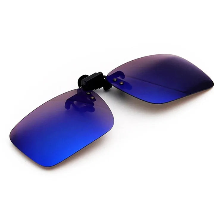 Male sunglasses clip in square shape with PC frame and resin lens, black colour option