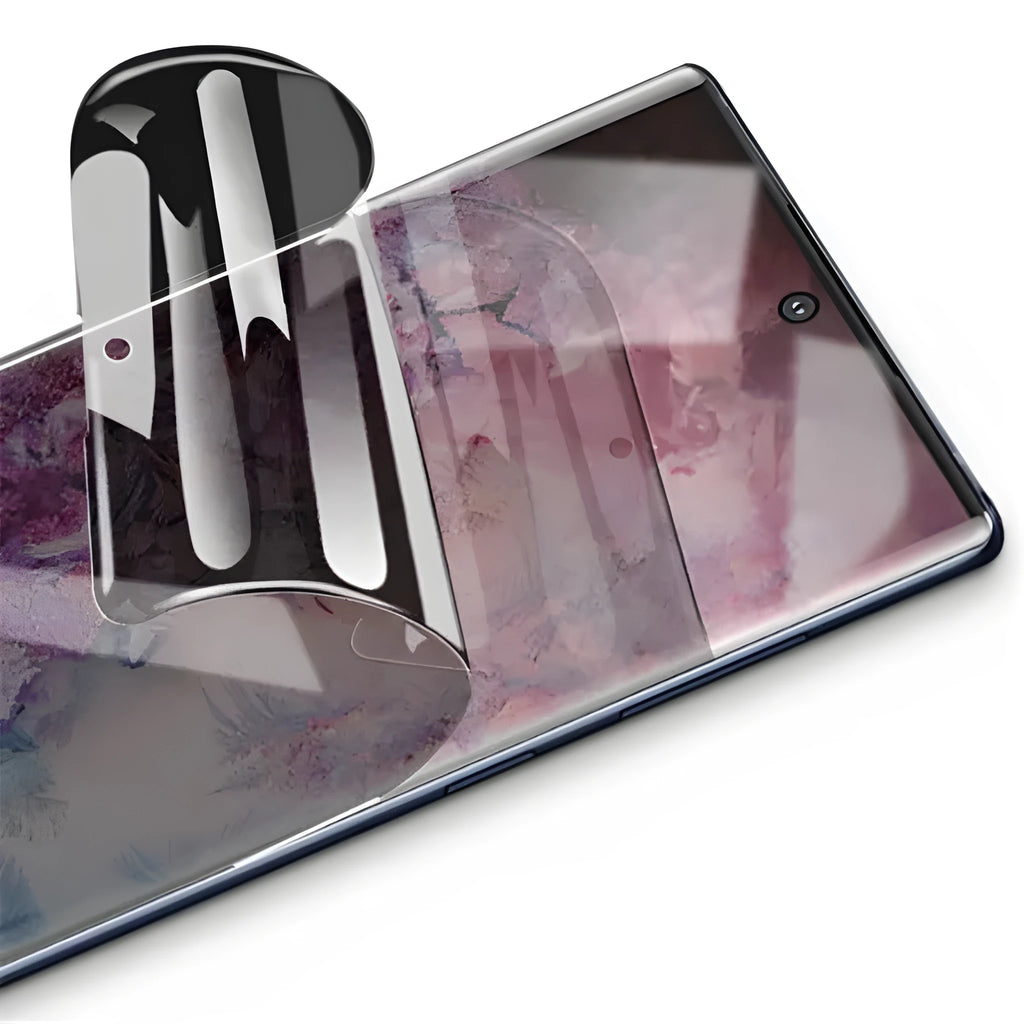 Full screen TPU privacy film for Samsung Galaxy Note and S series, anti-reflective matte finish.
