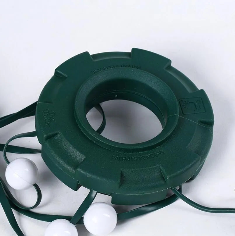 1.8 metre long Christmas tree light string with 64 colour-changing LED lights and a control button.