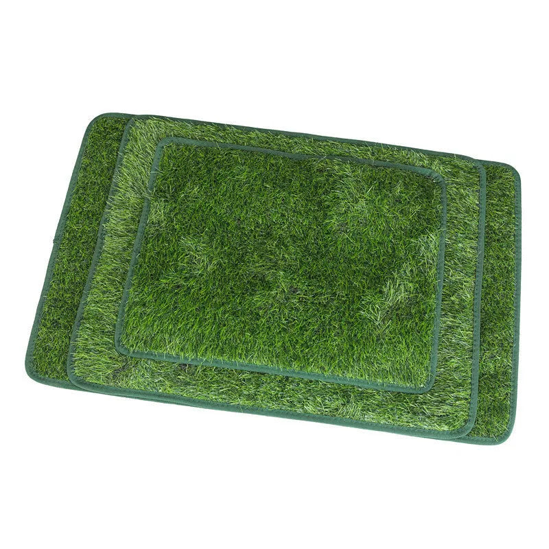 Green dog grass pee mat with realistic texture for indoor outdoor pet training