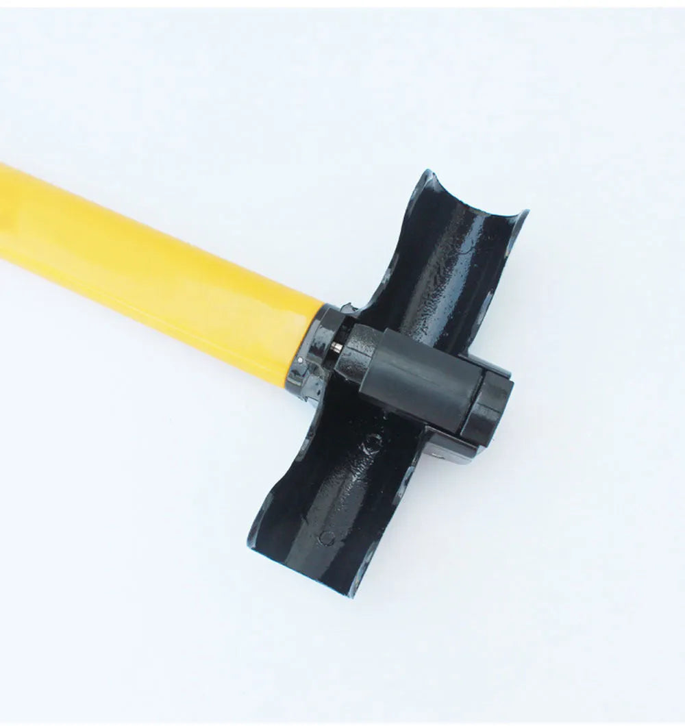 Yellow alloy steering wheel T lock anti-theft device for cars, 38x19x6.5cm general fit