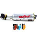 Bicycle turbo sound exhaust pipe in black plastic with six voice cards for motorcycle sound effects