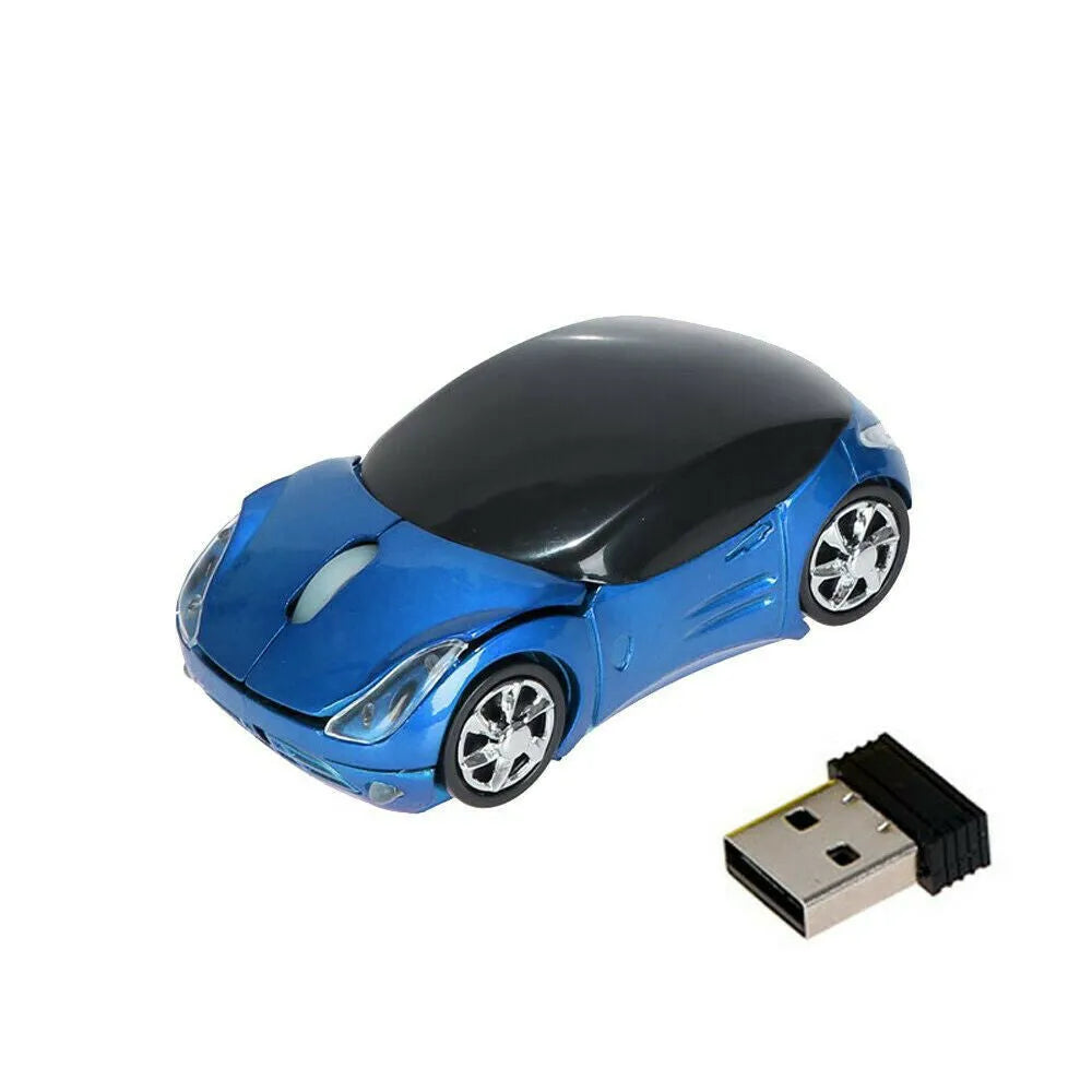 Wireless Ferrari optical mouse with USB connection, 1200dpi sensor, compact 100mm or less size, and colour options