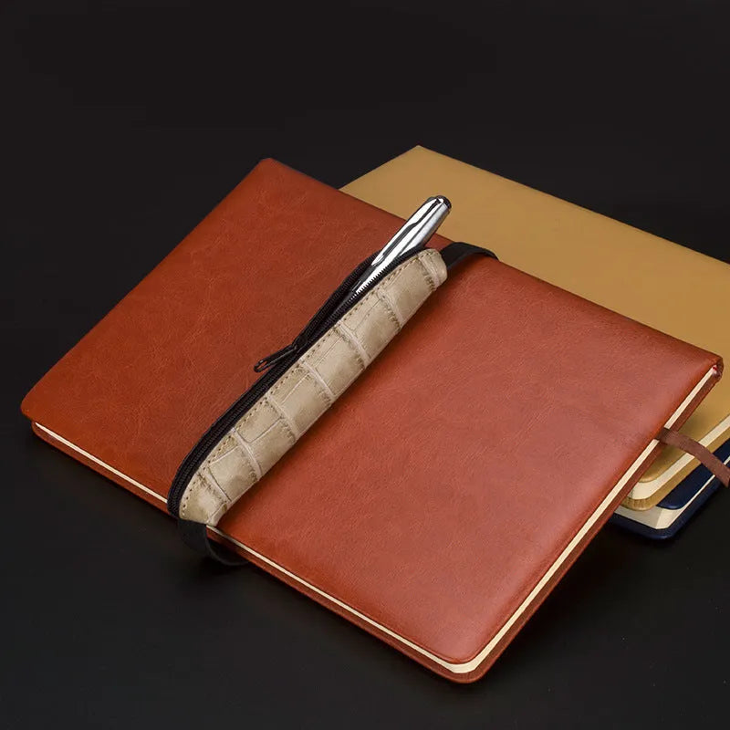 Long style PU leather pencil case in beige grey, showing 16.5cm length and plain design.