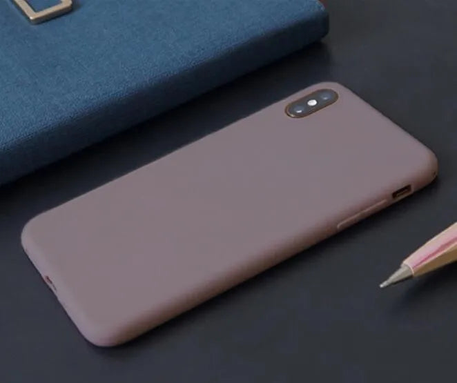 Frosted matte soft shell iPhone case in multiple colours with slim 1.5mm profile