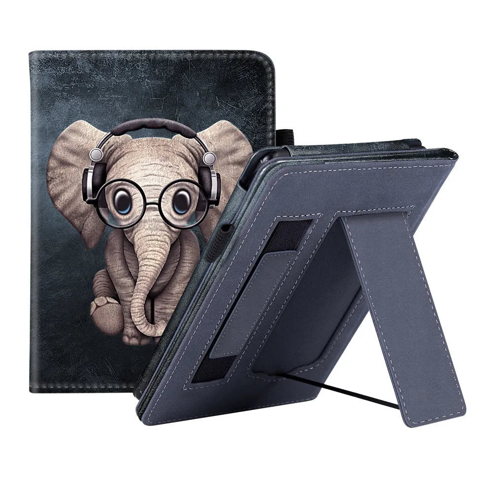 Kindle Paperwhite 11 leather case with wrist splint bracket in various colour options