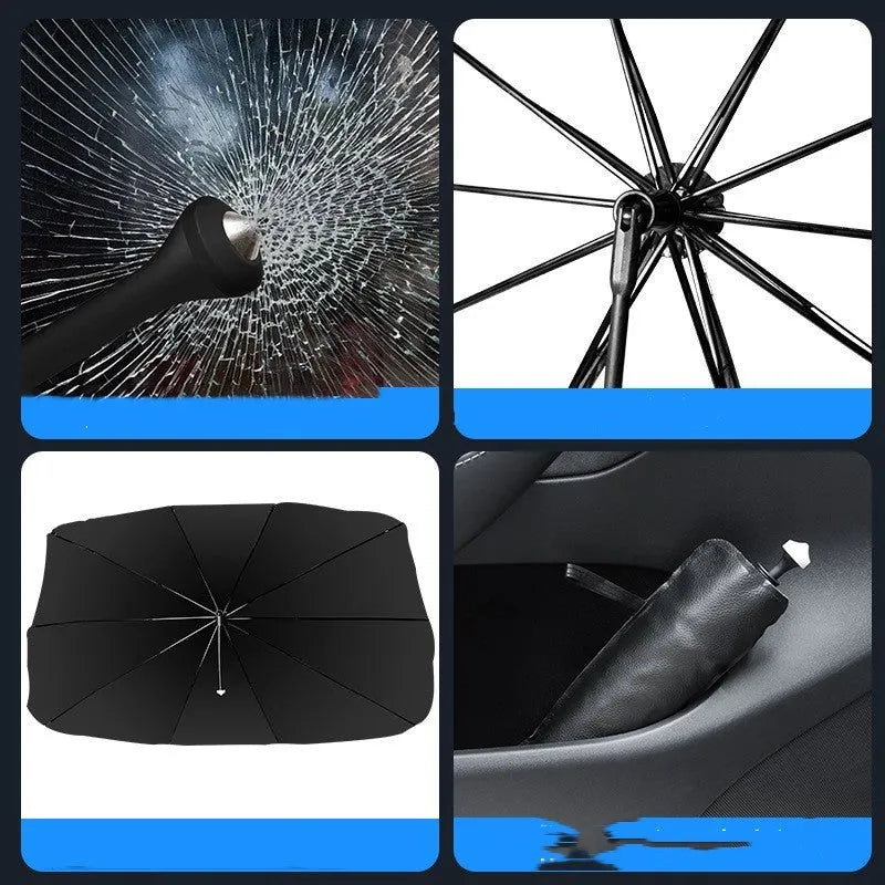 Ice crystal curtain car sun visor with silver tape thermal insulation for general vehicle models