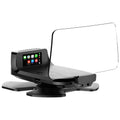 Black car HUD head-up display projector unit for OBD connection and windscreen projection.