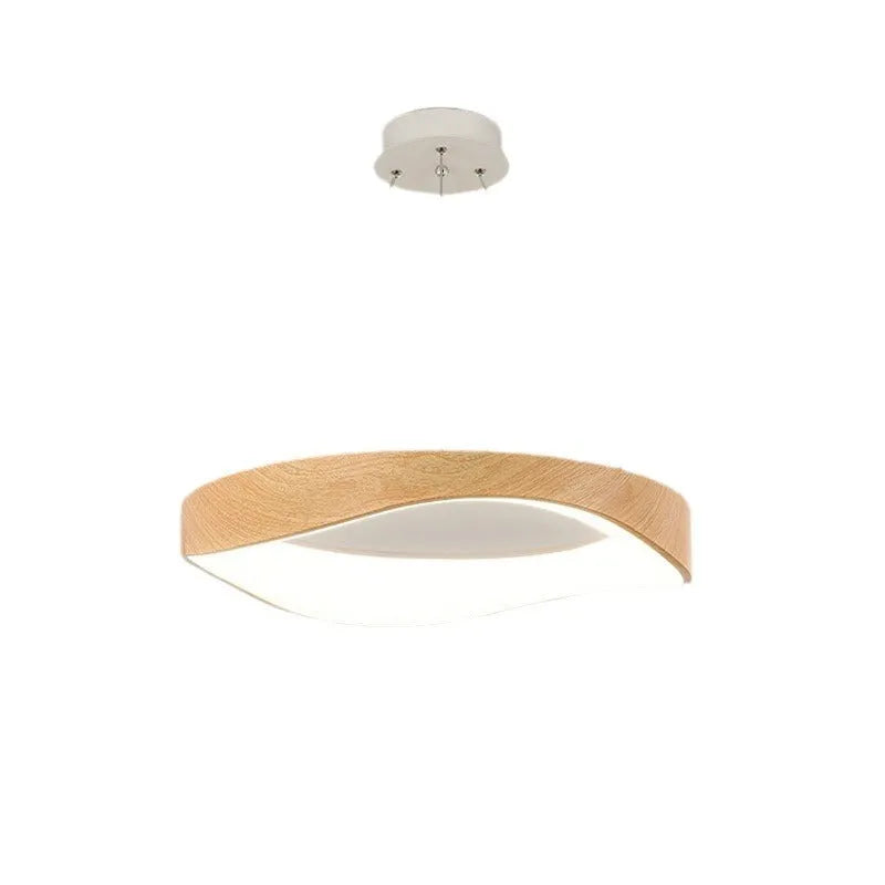 Nordic creative wood grain chandelier 40cm modern simplicity home lighting fixture for bedroom dining room