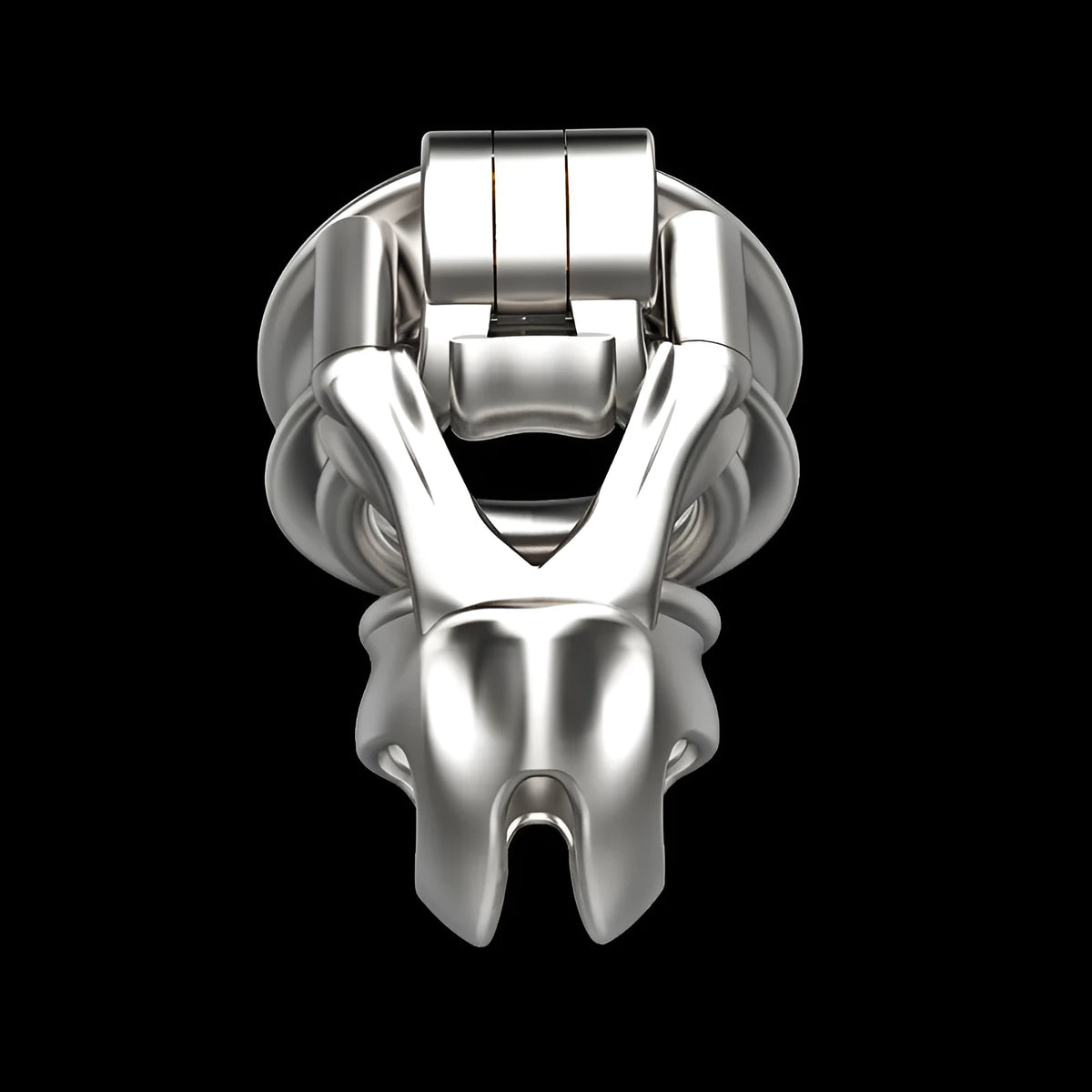 Stainless steel chastity cage device with extra small cage and ring sizes 38mm to 52mm