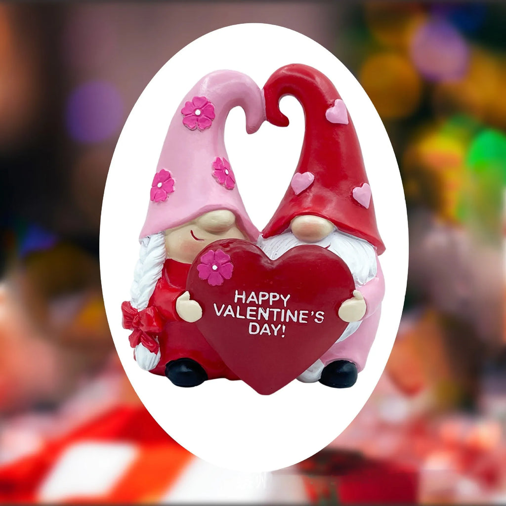 Luminous Love Dwarf resin lamp ornament in modern simplicity style on a tabletop