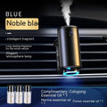 Obsidian Black smart car air vent clip diffuser with essential oil bottle.