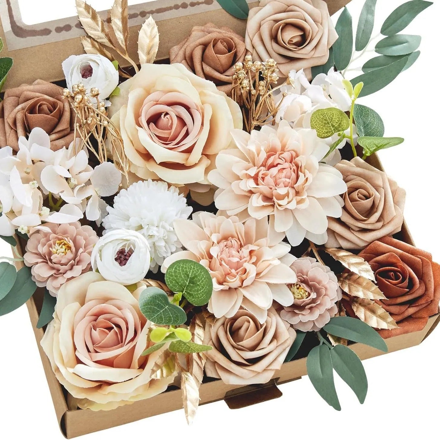 Artificial silk and PVC rose wedding table vase decoration ornament with embossed petals
