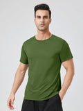 Men's loose workout T-shirt in acetate fibre and milk silk, available in seven colours and sizes S to XXL