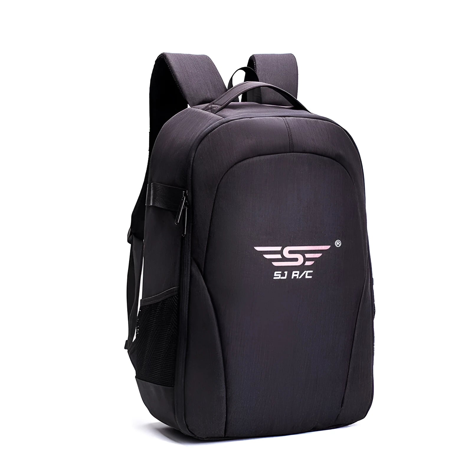 Black waterproof Oxford cloth UAV backpack with dimensions 52x34x23cm showing internal camera and computer pockets