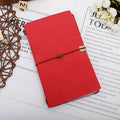 A6 diary notebook with imitation leather cover and cowhide rope binding, shown in grey colour.