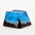 Qianshan Muxue resin wood keycap in army green, single piece for mechanical keyboard customisation