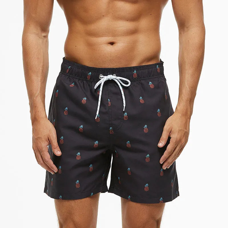 Men's quick-drying waterproof beach shorts in various colours and patterns, sizes S-6XL