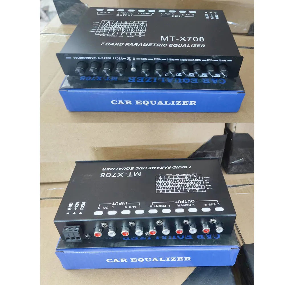 Car equalizer 7-segment tuning division 185x120x30mm 12V EQ-819 upgrade for Volkswagen