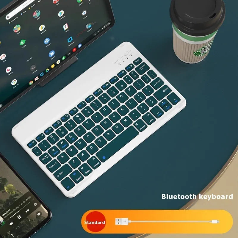 Girls Bluetooth tablet keyboard in colourful ABS design with wireless connectivity for office and home use.