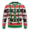 Men's Christmas 3D print round neck casual sweater coat in GH001 colour, loose pullover style