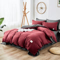 Bedding set with duvet cover, flat sheet, and pillowcases in 1.2m to 2m sizes