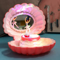 Plastic Shell Ballet Girl Music Box in random colour, size 160x130x155mm, decorative music box with rotating ballet figure