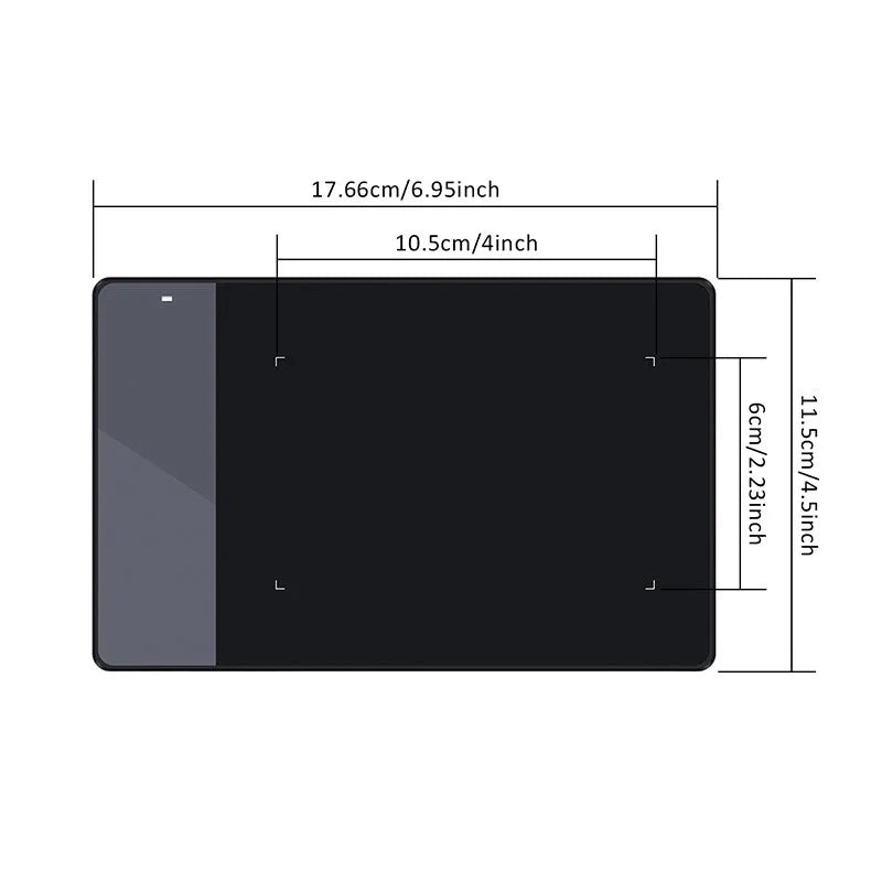 HUION 420 black electronic drawing board with battery-free pen and USB cable