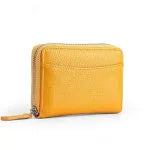 Genuine leather coin purse with zip closure in multiple colour options