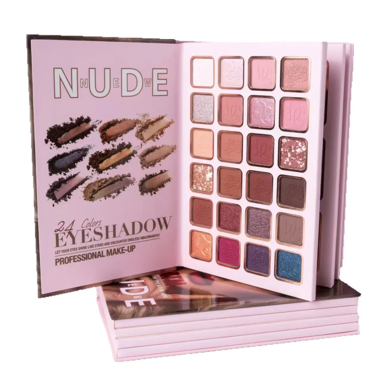 Multifunctional eye shadow plate with matte shimmer blush highlight integrated makeup set in colour U137A