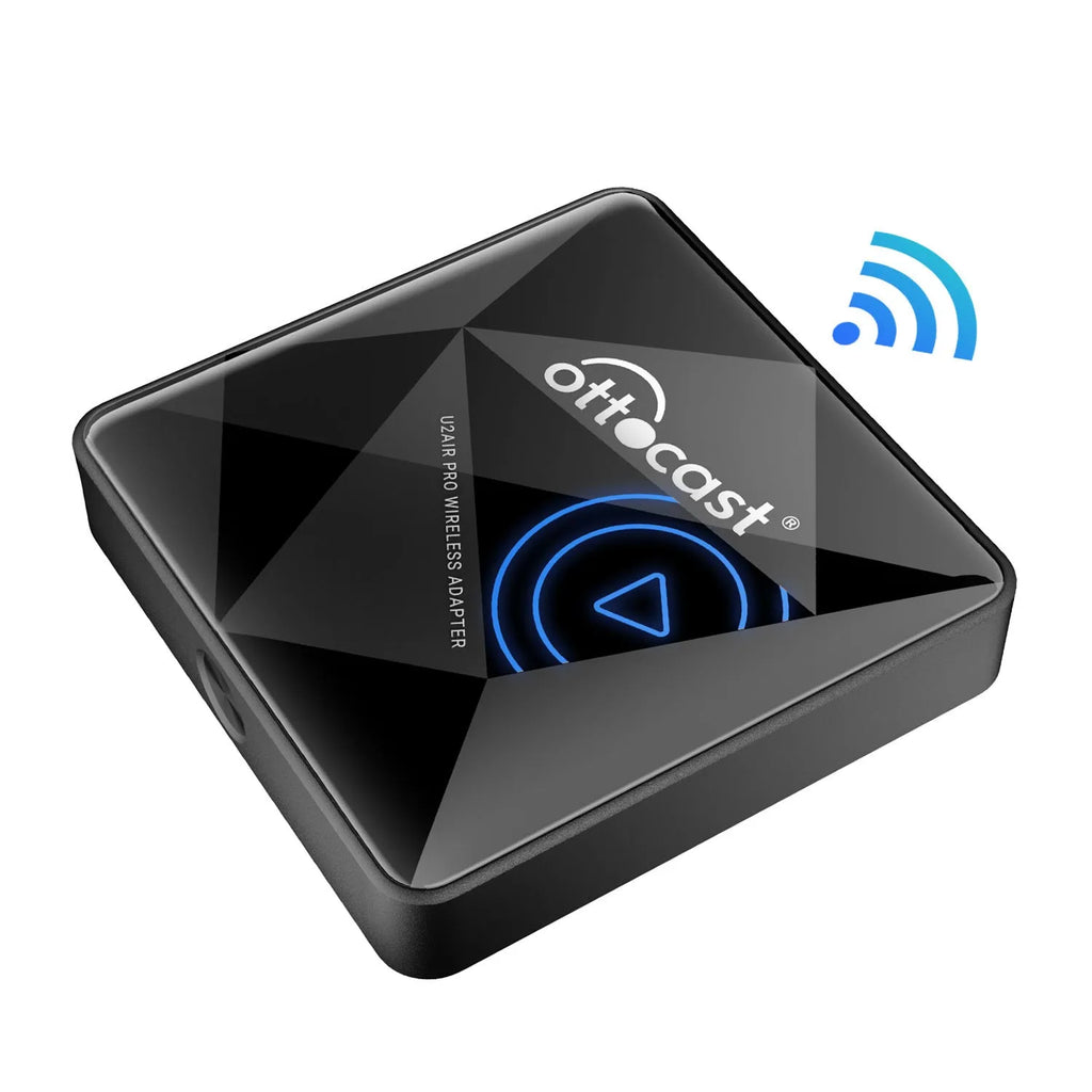 Black wireless car Bluetooth box with Type-C connector and compact rectangular design