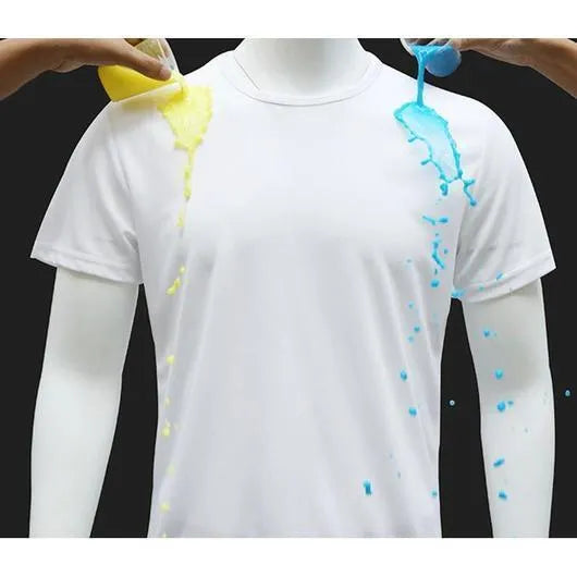Quick-drying waterproof anti-fouling couple T-shirt in white, black, blue, loose fit round neck short sleeve