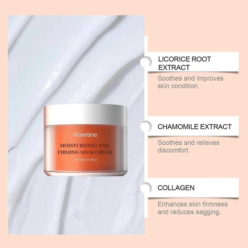 50g moisturising neck cream in 6.3x6.3x4.5cm container for neck contour care
