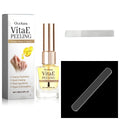 Nail anti-bite bitter nail water 15ml set with treatment solution and two nail files on a white background