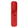 Black silicone protective sleeve for a PTZ camera, shown next to red and orange versions.