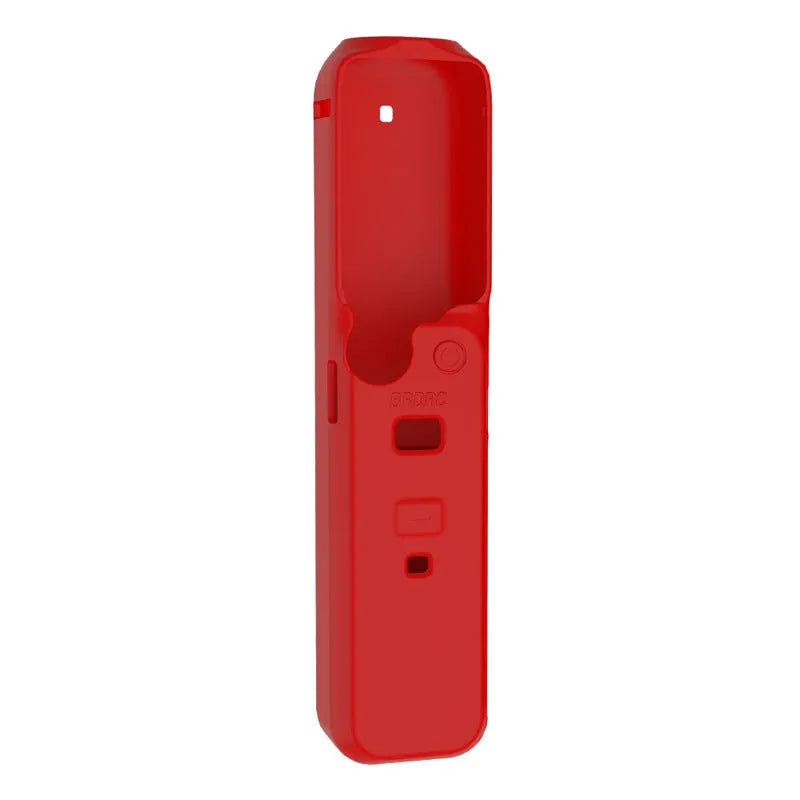 Black silicone protective sleeve for a PTZ camera, shown next to red and orange versions.