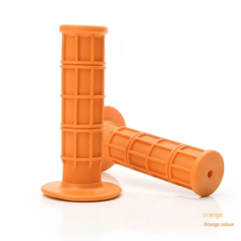 22mm motorcycle handlebar grips in eight colour options showing rubber construction