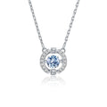 Crown necklace pendant with rhinestone stones on copper base, cross chain, geometric shape, available in four colour variants