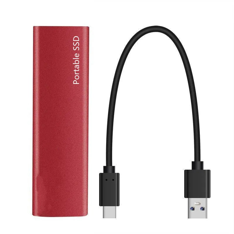 Ultra-thin metal mobile SSD for external storage and high-speed data transfer.