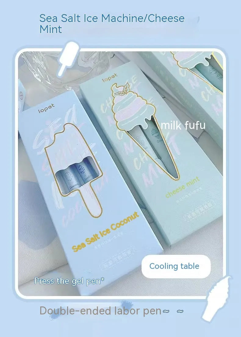 Four ice cream sponge press calligraphy pens with 0.5mm tips and double heads.
