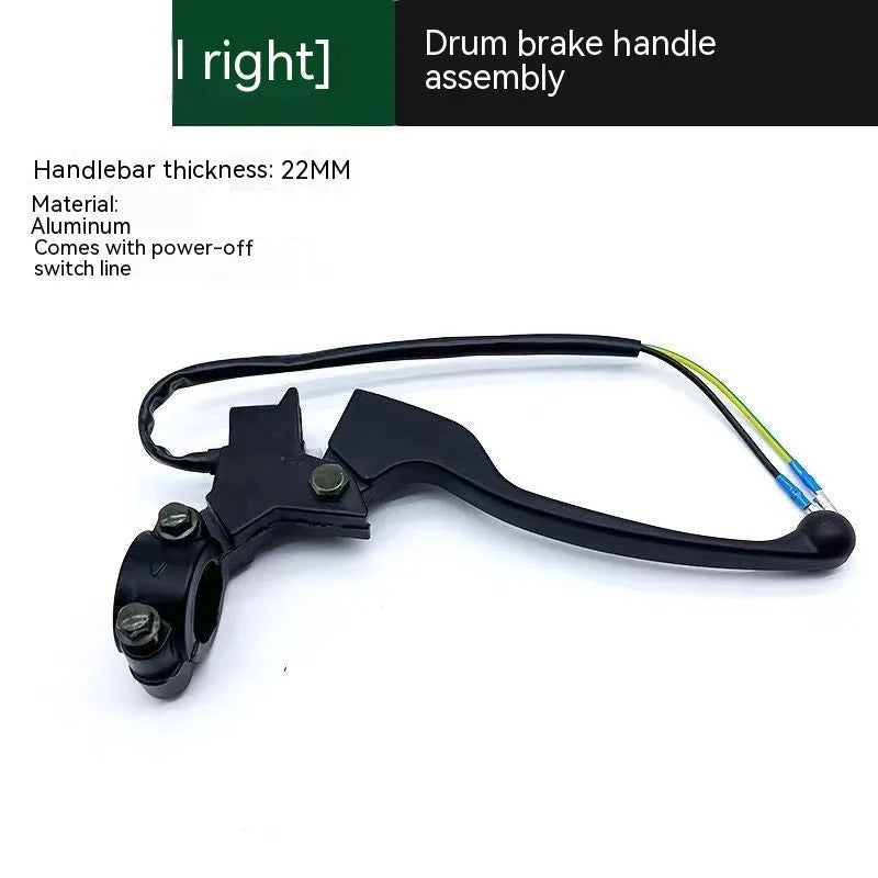 Aluminum alloy brake handle assembly with power off switch line, 22mm thickness