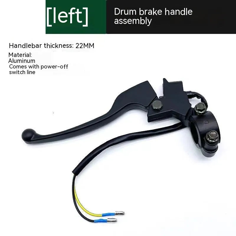 Aluminum alloy brake handle assembly with power off switch line, 22mm thickness