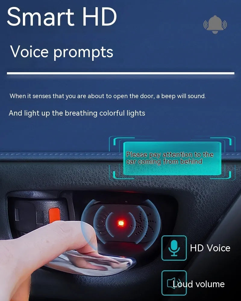 Black car door reminder with infrared sensor for vehicle security