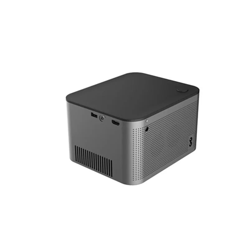 HY350 small household mini portable projector with multiple plug options for indoor home cinema use