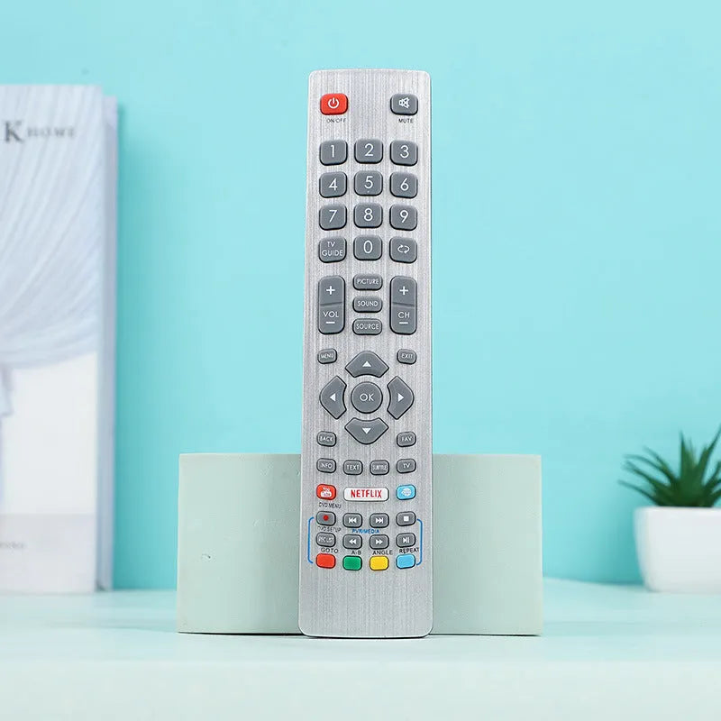 Silver gray YouTube NETF LIX remote control, 10 m transmission distance, audio-visual accessory, 1PC