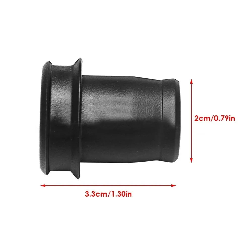 Black PVC car cigarette lighter dust plug with 33cm length showing 2cm diameter tip