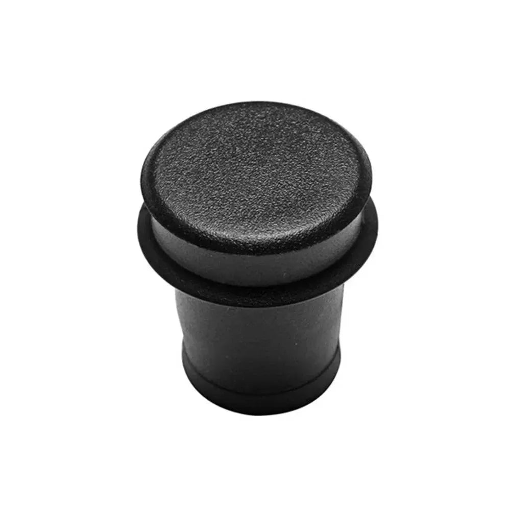 Black PVC car cigarette lighter dust plug with 33cm length showing 2cm diameter tip