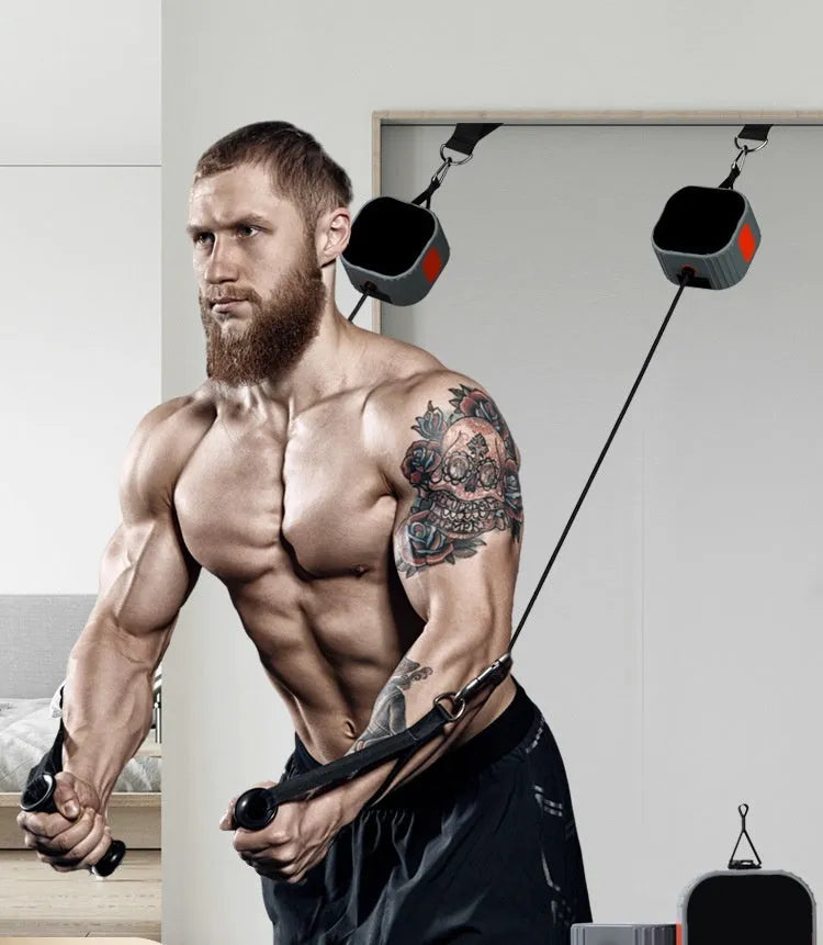 Adjustable chest expander fitness equipment with resistance settings from 2-20kg